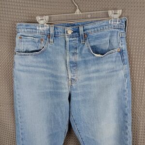 Levi's 501 S Skinny Selvedge Jeans Womens Light Wash Raw Hem 26x27